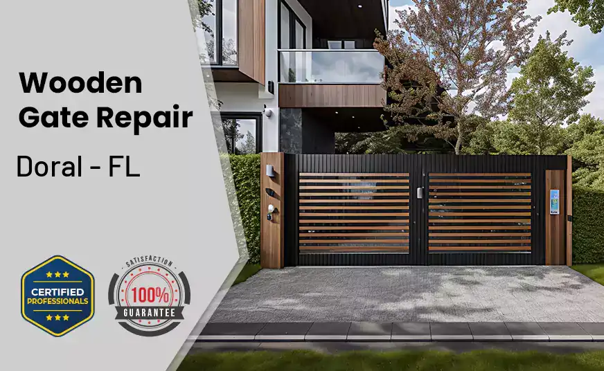 Wooden Gate Repair Doral - FL 